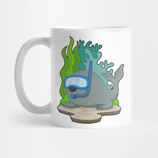 Seal Diver Snorkel Diving Mug